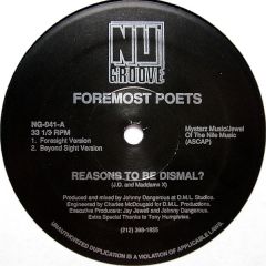 Foremost Poets - Foremost Poets - Reasons To Be Dismal - Nu Groove