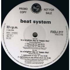 Beat System - Beat System - To A Brighter Day - Ffrr
