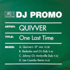 Quivver - Quivver - One Last Time - Vc Recordings