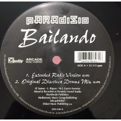 Paradisio - Paradisio - Bailando - Arcade Music Company