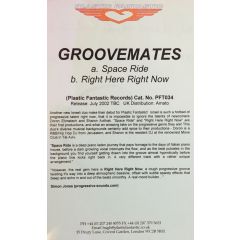 Groovemates - Groovemates - Space Ride / Right Here Right Now - Plastic Fantastic