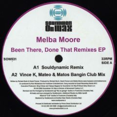 Melba Moore - Melba Moore - Been There Done That (Remixes) - Soundmen On Wax