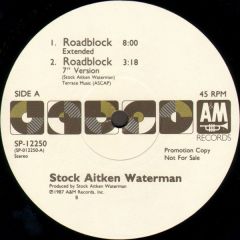 Stock Aitken Waterman - Stock Aitken Waterman - Roadblock - A&M Records