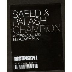 Saeed & Palash - Saeed & Palash - Champion - Distinctive