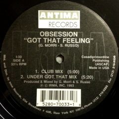 Obsession - Obsession - Got That Feeling - Antima