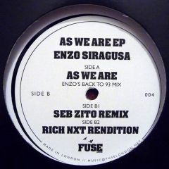Enzo Siragusa - Enzo Siragusa - As We Are EP - Fuse London