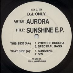 Aurora - Aurora - Sunshine E.P. - Adrenalin Records