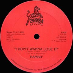 Bambu - Bambu - I Don't Wanna Lose It - Zebra