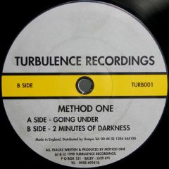 Method One - Method One - Going Under / 2 Minutes Of Darkness - Turbulence Recordings