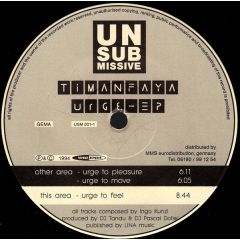Timanfaya - Timanfaya - Urge-EP - Unsubmissive Records