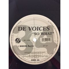 De Voices - De Voices - So What - Zero Meno