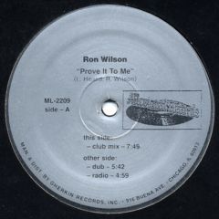 Ron Wilson - Ron Wilson - Prove It To Me - Alleviated
