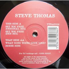 Steve Thomas - Steve Thomas - Set You Free - Tripoli Trax