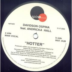 Davidson Ospina - Davidson Ospina - Hotter - Spina Records