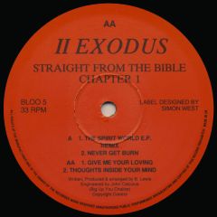 II Exodus - II Exodus - Straight From The Bible Chapter 1 - II Exodus