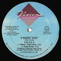 Shana - Shana - I Want You - Vision Records