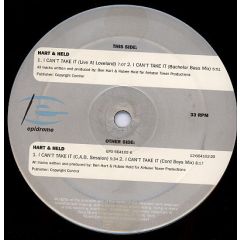 Hart & Held - Hart & Held - I Cant Take It - Epidrome