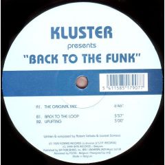 Kluster - Kluster - Back To The Funk - Filtered