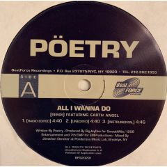 PöEtry - PöEtry - All I Wanna Do (Remix) / Lyrics Burn - Beat Force Recordings