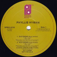 Phyllis Hyman. - Phyllis Hyman. - Old Friend - Philly International