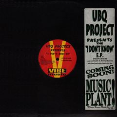 UBQ Project - UBQ Project - I Don't Know E.P. - Vibe Music