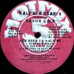 Ralphi Rosario - Ralphi Rosario - You Used To Hold Me - Hot Mix 5