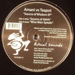 Amani Vs Teapot - Amani Vs Teapot - Source Of Wisdom EP - Ritual Sounds