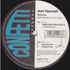 Ray Hurley Featuring Donna C. - Ray Hurley Featuring Donna C. - Just Yourself (Remixes) - Confetti Records