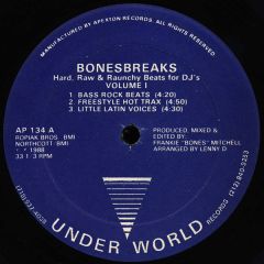 Frankie Bones - Frankie Bones - Bonesbreaks Volume 1 - Underworld