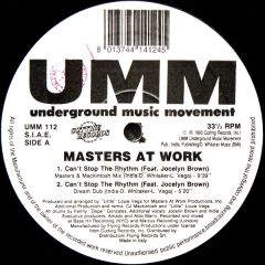 Masters At Work - Masters At Work - Can't Stop The Rhythm - UMM