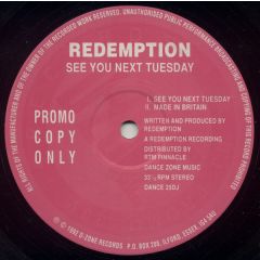 Redemption - Redemption - See You Next Tuesday - D-Zone Records