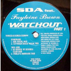 Sda Feat. Fayleine Brown - Sda Feat. Fayleine Brown - Watchout - Vice Versa