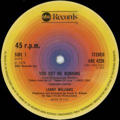 Lenny Williams - Lenny Williams - You Got Me Running - Abc Records