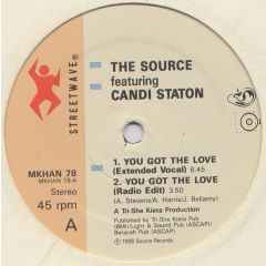 The Source Featuring Candi Staton - The Source Featuring Candi Staton - You Got The Love - Streetwave