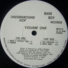 Tony D - Tony D - Underground Hop Volume 1 - Bass Boy