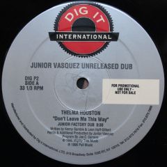 Thelma Houston / Urban Discharge - Thelma Houston / Urban Discharge - Junior Vasquez Unreleased Dub - Dig It International