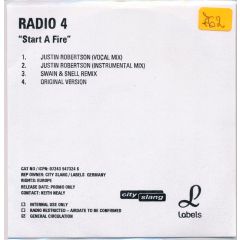 Radio 4 - Radio 4 - Start A Fire - City Slang