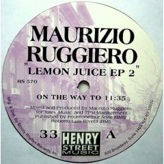Maurizio Ruggiero - Maurizio Ruggiero - Lemon Juice EP 2 - Henry Street