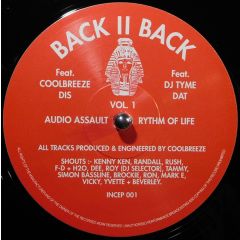 Coolbreeze / DJ Tyme - Coolbreeze / DJ Tyme - Back II Back Vol. 1 - Inception Project