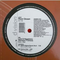  River Ocean Featuring India  -  River Ocean Featuring India  - Love & Happiness (Maw 2007 Mixes) - D:Vision