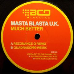 Masta Blasta Uk - Masta Blasta Uk - Much Better - BCD