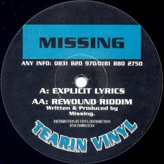 Missing - Missing - Explicit Lyrics - Tearin Vinyl