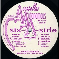 Unknown Artist - Unknown Artist - Accapellas Autonomous Volume 1 - Six-A-Side