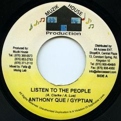 Anthony Que / Gyptian - Anthony Que / Gyptian - Listen To The People - Muzik House Production