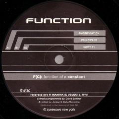 Function - Function - F(C): Function Of A Constant - Synewave 