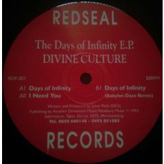 Divine Culture - Divine Culture - Days Of Infinity E.P - Red Seal