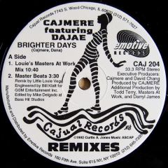 Cajmere Feat Dajae - Cajmere Feat Dajae - Brighter Days (Remix) - Cajual