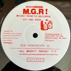 New Generation - New Generation - All Mighty Dredd - Micro Genetic Records