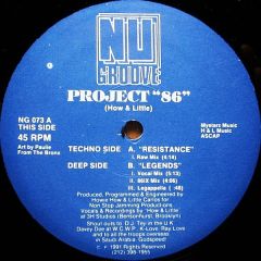 Project 86 - Project 86 - Resistance / Legends - Nu Groove