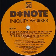 D Note - D Note - Iniquity Worker - TVT